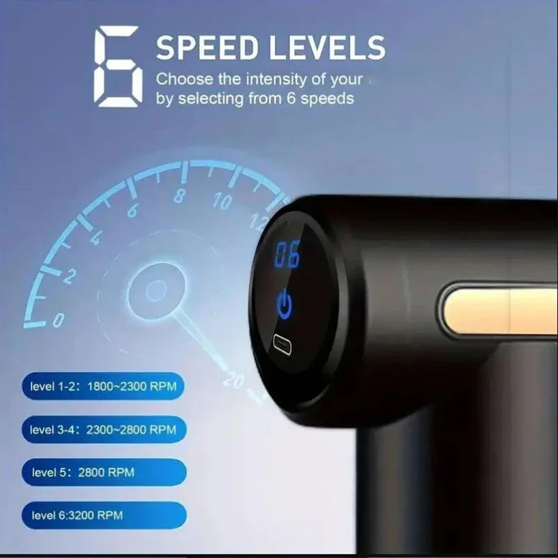 ポータブル筋膜マッサージガン電気パーカッションピストルマッサ - Health Wellness のレビューと価格